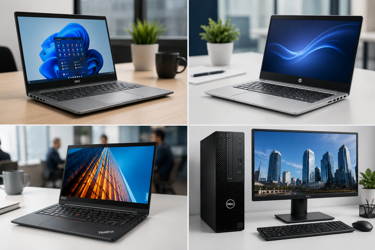 Laptops y computadoras Dell, HP y Lenovo disponibles para alquiler empresarial